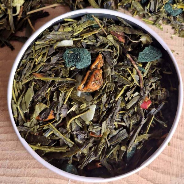 Herbata zielona smakowa sencha ze spiruliną i aloe vera